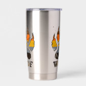 ゲイクマプライドクマの足のプライド旗 保温保冷タンブラー (左面)