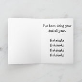 ゲイクリスマスカード – 「ねじれたサンタ」 シーズンカード (内部)