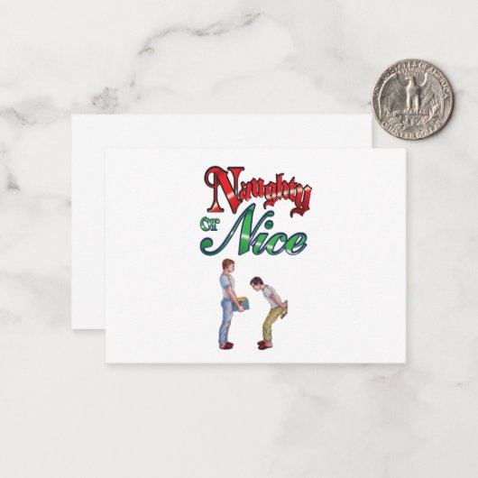 ゲイクリスマスユーモアのカード ノートカード (正面/裏面インサイチュ)