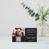 ゲイクルーズカードとQRコード 名刺 (スタンド正面)