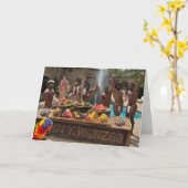 ゲイクワンザお祝いパーソナライズされたカード カード (黄色い花)