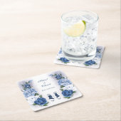 ゲイグロームズリージェンシーブルーバラ スクエアペーパーコースター (インサイチュ)