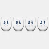 ゲイグロームズリージェンシーブルーバラ ステムなしワイングラス (裏面)