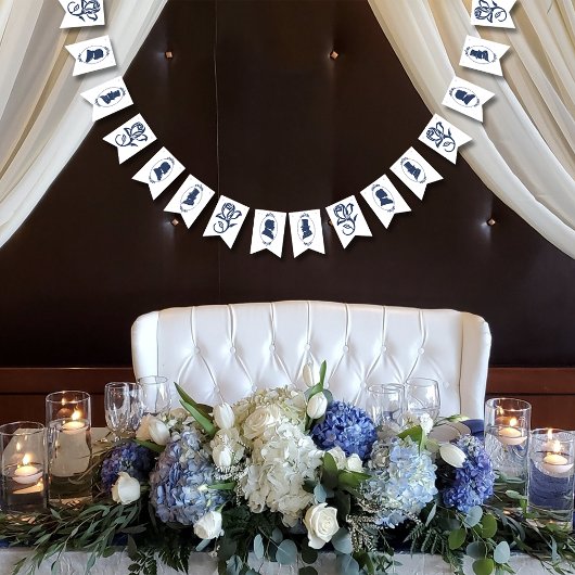 ゲイグロームズリージェンシーブルーバラ バンティングフラッグ