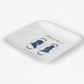 ゲイグロームズリージェンシーブルーバラ ペーパープレート (傾斜あり)