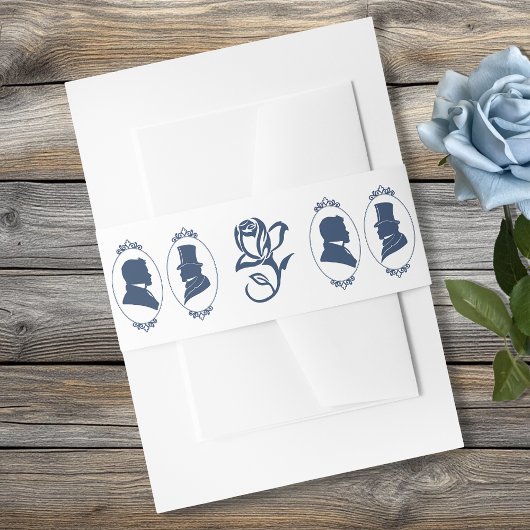 ゲイグロームズリージェンシーブルーバラ 招待状ベリーバンド