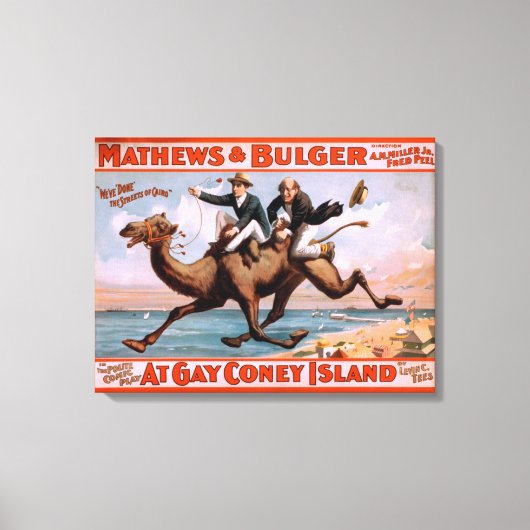 「ゲイコニーアイランド」ミュージカルコメディポスター#4 キャンバスプリント (正面)