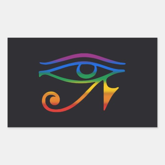 ゲイゴシックプライドフラグ 長方形シール (正面)