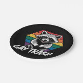 ゲイゴミ箱ラクーンLGBTQプライドヴィンテージ ペーパープレート (アングル)
