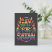 ゲイサタン レインボーバフォメット 悪魔 ヤギ LGBTQ 招待状 (スタンド正面)