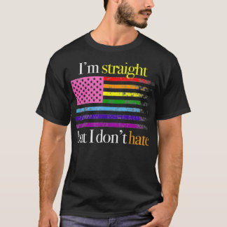 ゲイサポートはまっすぐだけどレインボーTは嫌いじゃない Tシャツ