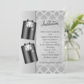 ゲイシエレガントルバー結婚式招待状 招待状 (スタンド正面)