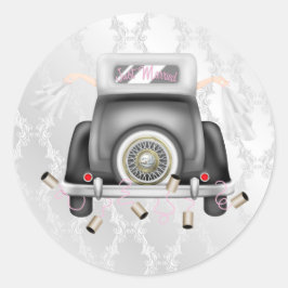 ゲイシルバーダマスクのウェディングステッ結婚カー付き ラウンドシール