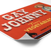 ゲイジョニーヴィンテージ旧野菜クレートのラベルと ポスター (角)