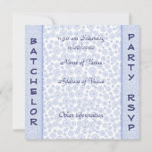 ゲイスタッグパーティー – ブルーテディベアズ招待 招待状 (裏面)