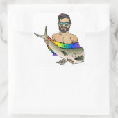 ゲイステッカーのキャッチ スクエアシール (バッグ)