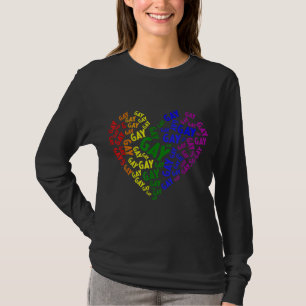 ゲイセイゲイセイLGBTQゲイ誇りを持ったの権利 Tシャツ