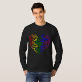 ゲイセイゲイセイLGBTQゲイ誇りを持ったの権利 Tシャツ (正面フル)