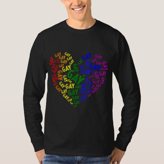 ゲイセイゲイセイLGBTQゲイ誇りを持ったの権利 Tシャツ (正面)