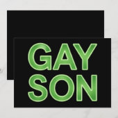 ゲイソおもしろいンLGBTQプライド 招待状 (正面/裏面)