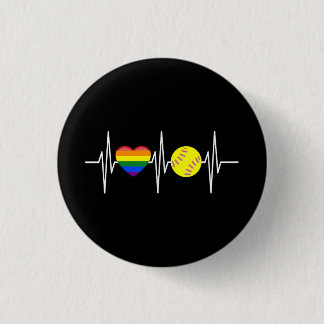 ゲイソフトボールシャツ ソフトボールプレイヤー ゲイプライド LGBTQ 缶バッジ