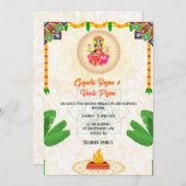 ゲイトリヤニャバストゥプヤンヒンズーインディアンフローラ 招待状 (正面/裏面)