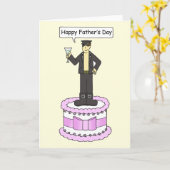 ゲイハッピーファザーデー漫画のユーモア カード (黄色い花)