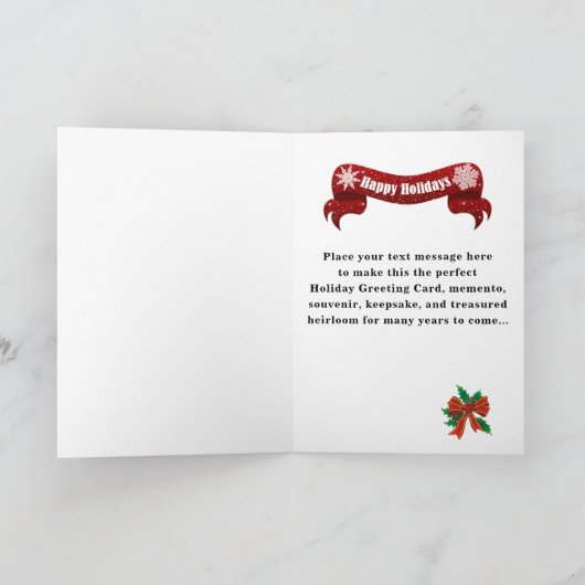 ゲイハッピーホリデーパーソナライズされたグリーティング/ギフト カード (内部)