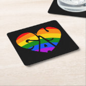 ゲイハート スクエアペーパーコースター (アングル)