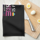 ゲイバイセクシャルプライド国旗LGBTQ キッチンタオル (四つ折り)