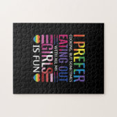 ゲイバイセクシャルプライド国旗LGBTQ ジグソーパズル (横)