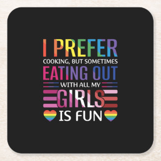 ゲイバイセクシャルプライド国旗LGBTQ スクエアペーパーコースター