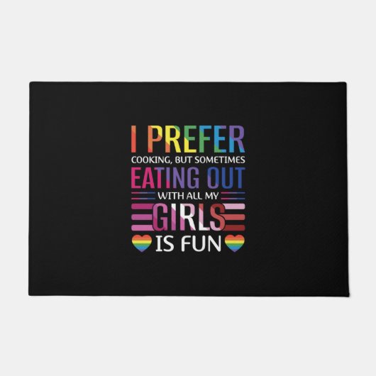 ゲイバイセクシャルプライド国旗LGBTQ ドアマット (正面)