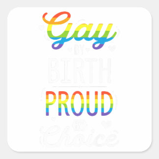 ゲイバイ誕生誇りを持ったバイチョイスゲイプライドスプルヒLGBT スクエアシール