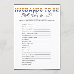 ゲイバチュラーパーティゲーム，最も可能性が高い 招待状