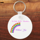 ゲイバレンタインハーフレインボー右 キーホルダー (正面)