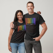 ゲイバーコードカリフォルニアプライドLGBTQトレンディーレインボー Tシャツ (ユニセックス)