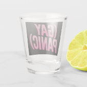 ゲイパニックLGBTQ抗議プライド ショットグラス (裏面)