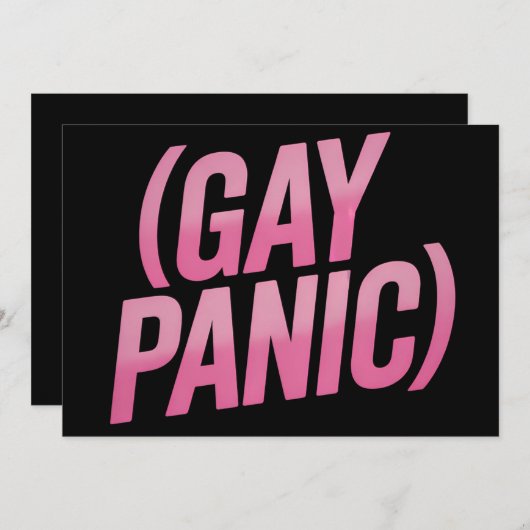 ゲイパニックLGBTQ抗議プライド 招待状 (正面/裏面)