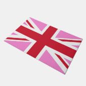 ゲイピンク英国プライド国旗 ドアマット (アングル)