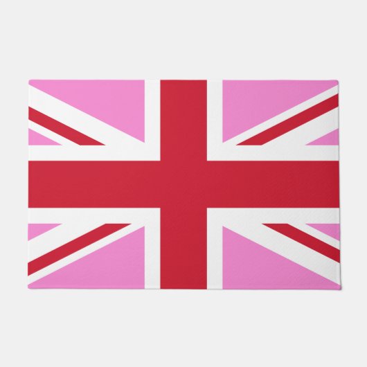 ゲイピンク英国プライド国旗 ドアマット (正面)