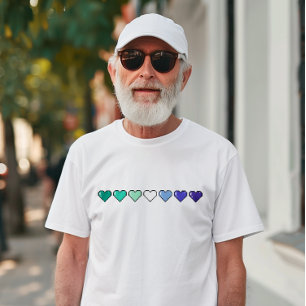 ゲイフラグピクセルハート Tシャツ