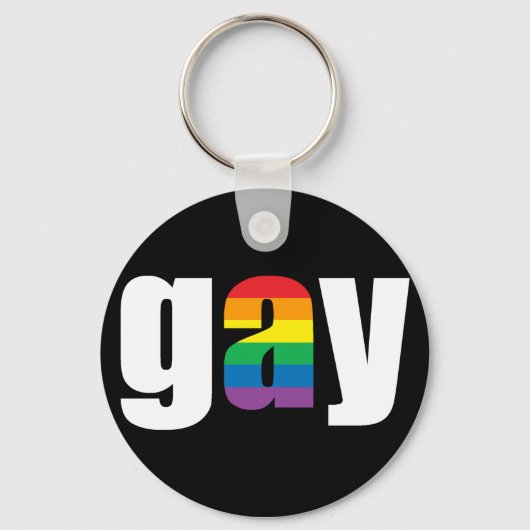ゲイブラックキーチェーン キーホルダー (正面)