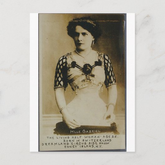 ゲイブリエル、驚くほどのハーフの女! ポストカード (正面)