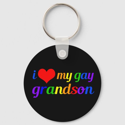 ゲイプライドおばあちゃん私の孫を愛する キーホルダー (正面)