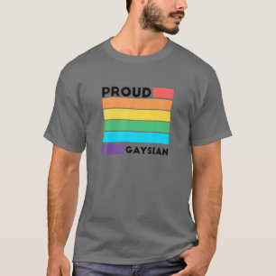 ゲイプライドかわいらしゲーシアンLGBTレインボーカラーズクラウド Tシャツ