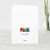 ゲイプライドすべての行事、5" x 7"折り畳みカード カード (裏面)