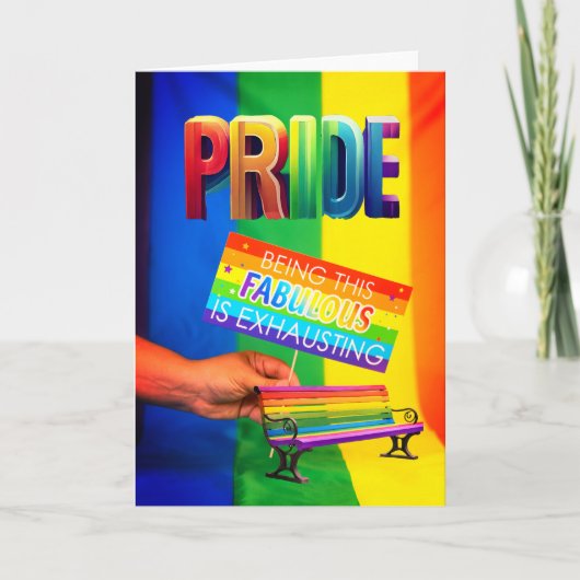 ゲイプライドすべての行事、5" x 7"折り畳みカード カード (正面)