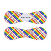 ゲイプライドとレインボーの国旗があなたの名で飾られている 野球ボール (パネル)