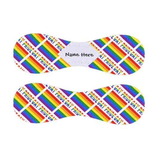 ゲイプライドとレインボーの国旗があなたの名で飾られている 野球ボール (パネル)